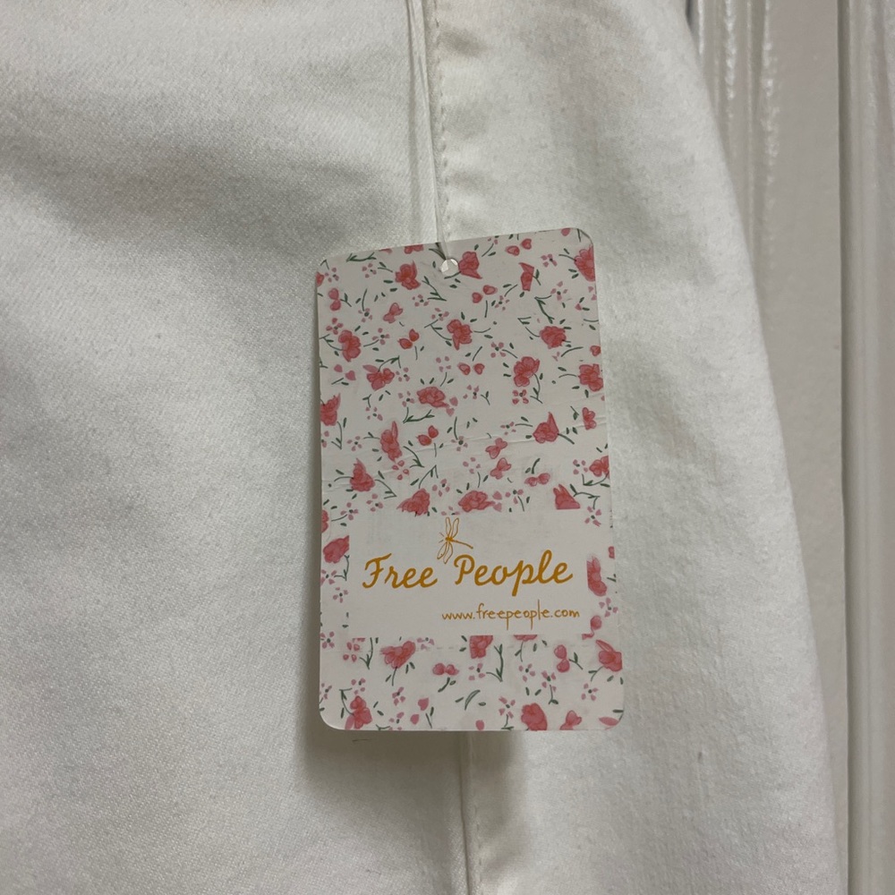 Free People White Denim Mini Skirt - Size 6 - Picture 3 of 6